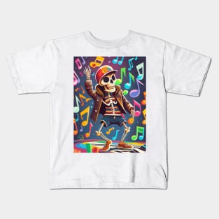 Dancing Skeleton Rainbow Kids T-Shirt
